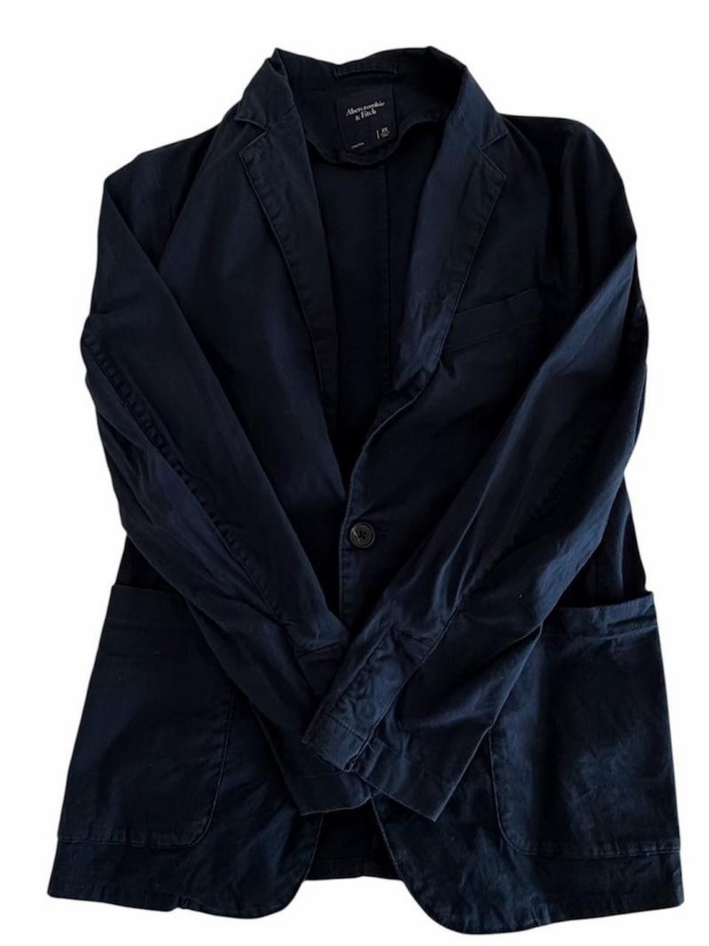 Navy Abercrombie & Fitch Stretch Blazer (XS) - Picture 3 of 7